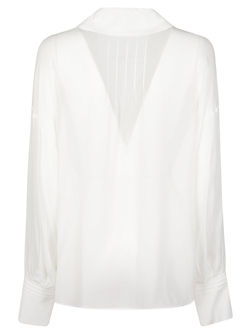 Patrizia Pepe Lace Trimmed Viscose Shirt