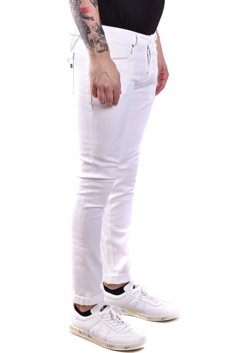 Dondup White Cotton Jeans