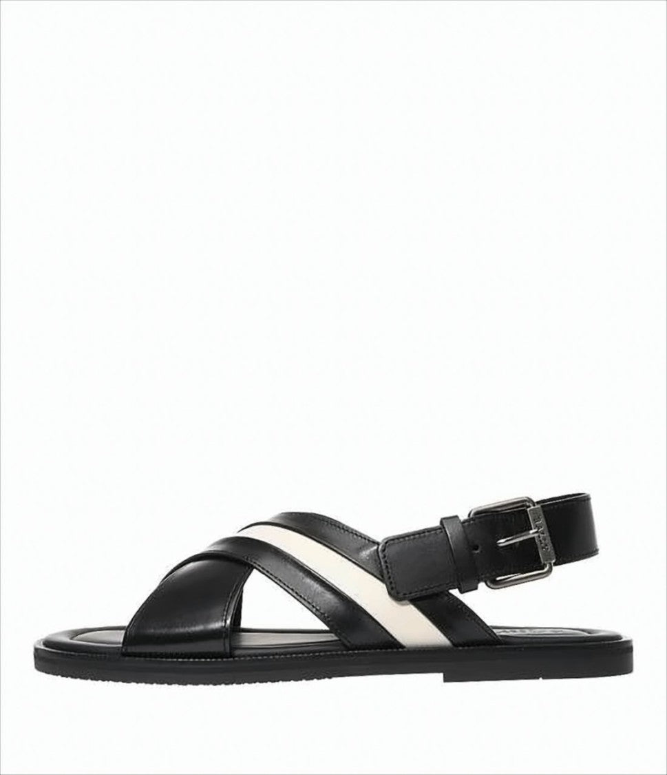 Bally Cross-Strap Leather Sandal