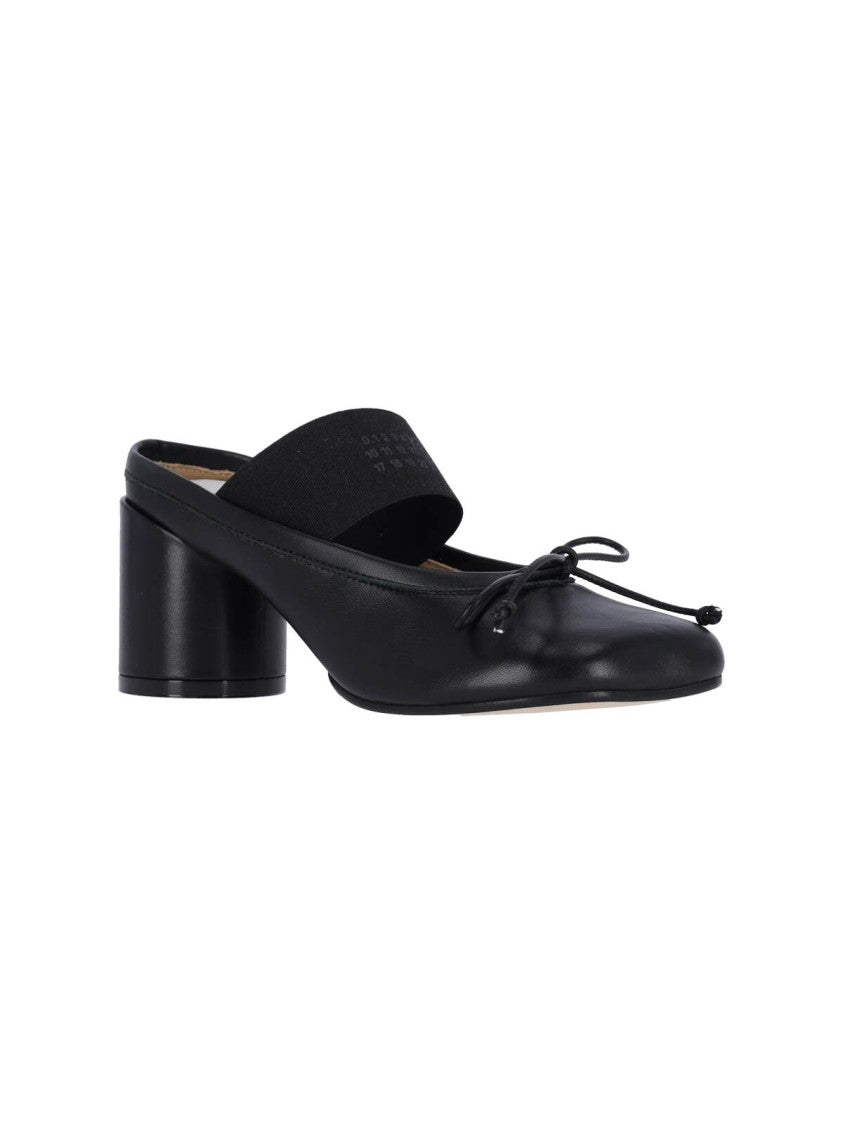 Mm6 By Maison Margiela Anatomical Toe Black Goat Leather Sandals