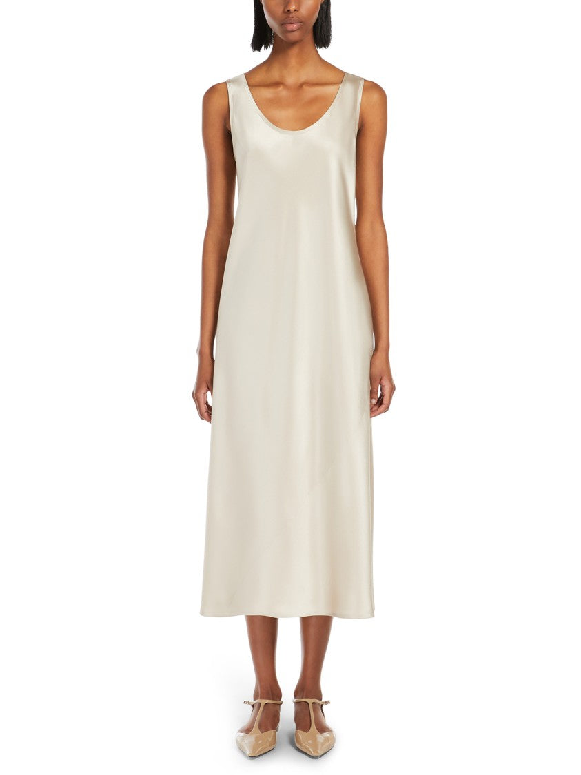 Max Mara Sleeveless Camel Dress With Flowing Silhouette