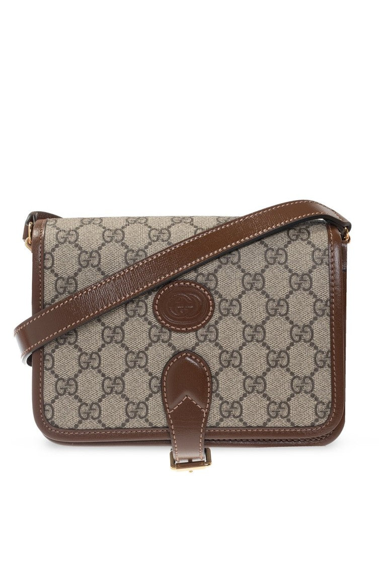 Gucci Structured Shoulder Bag With Signature Gg Emblem