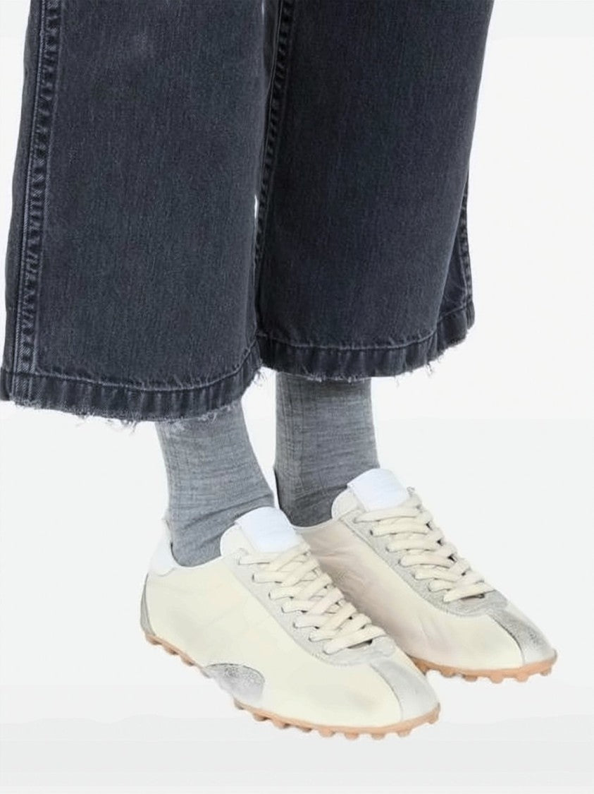 Maison Margiela Low-Profile Sneakers With Suede Accents And Textured Sole