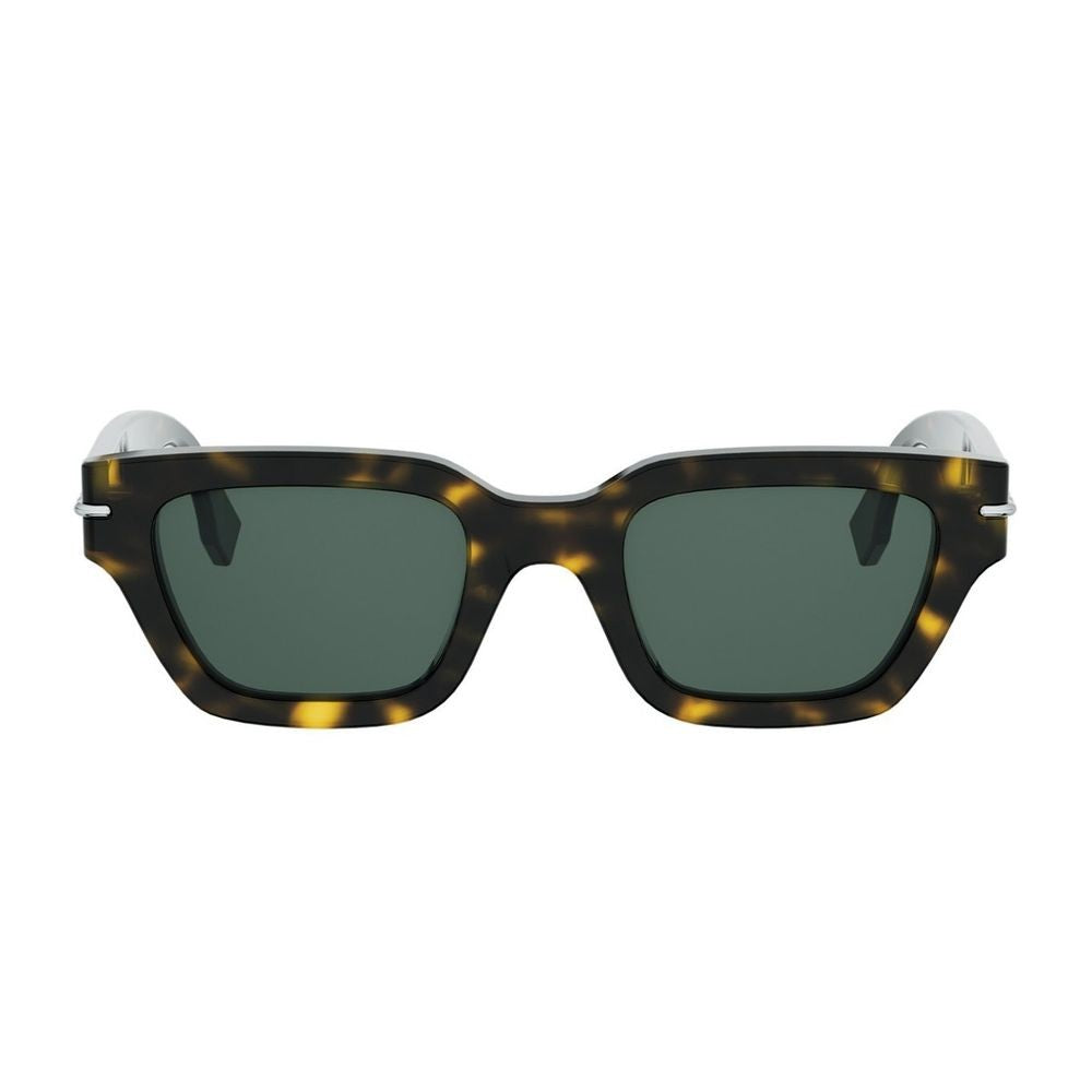 Fendi Saddlery Square Tortoiseshell Sunglasses With Selleria Stitching