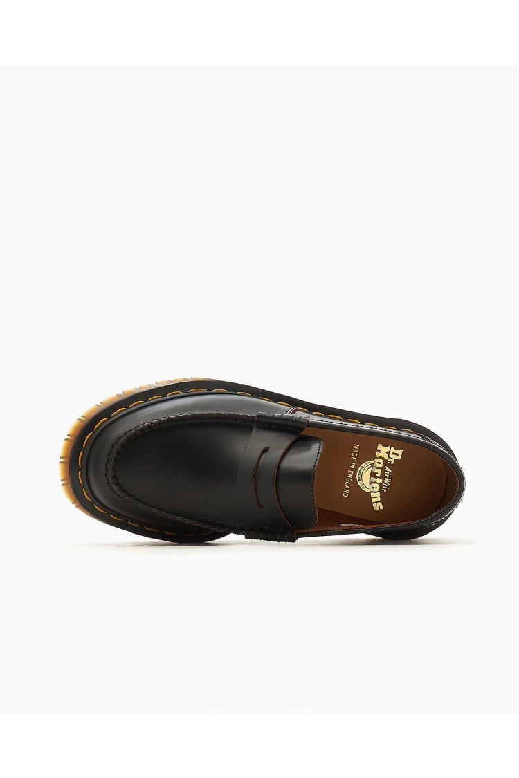 Dr. Martens Black Penton Leather Penny Lug Sole Loafers