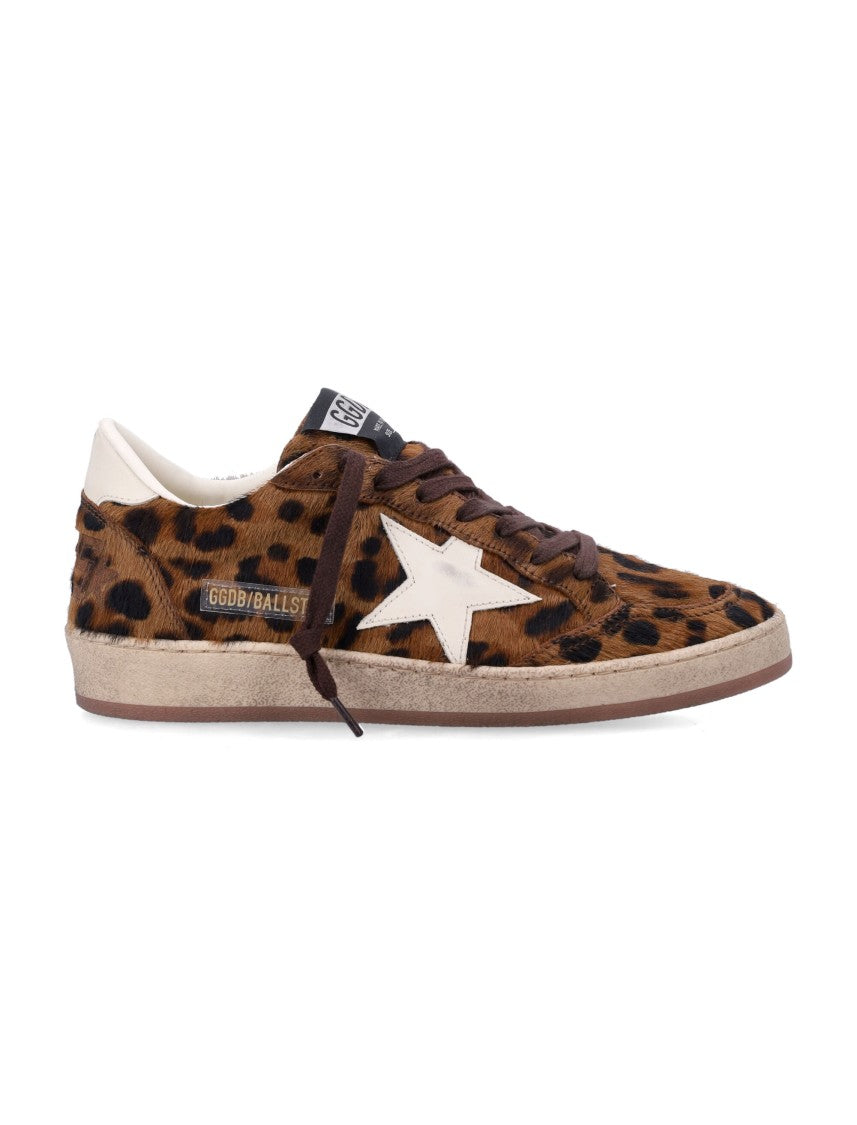 Golden Goose Leopard Print Low-Top Sneakers With Vintage Appeal