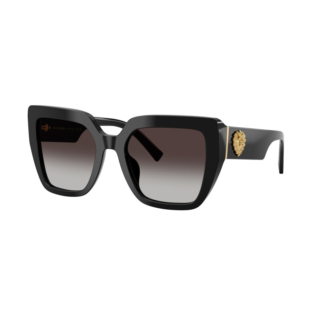 Dolce & Gabbana Oversized Square Frame Sunglasses With Heart Accents