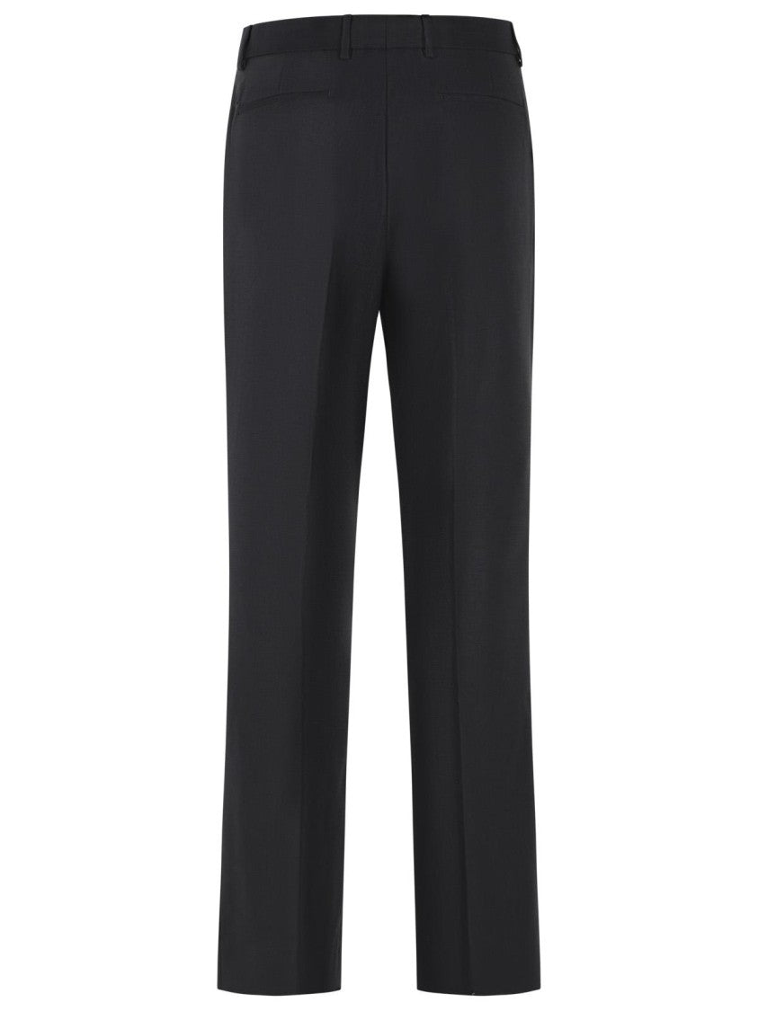 Amiri Black Virgin Wool-Blend Ma Straight-Leg Pants
