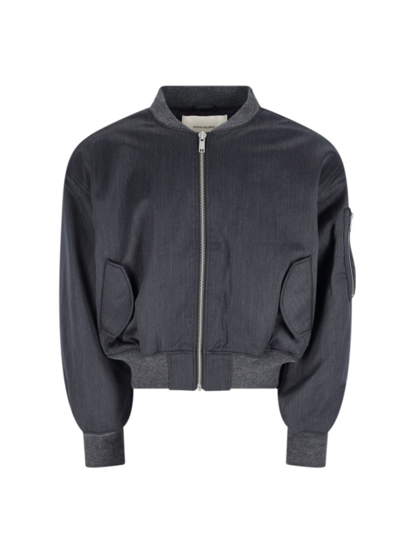 Entire Studios Bomber Jacket With Ribbed Collar