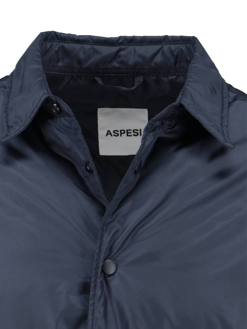 Aspesi Tailored Fit Button-Down Shirt With Pointed Collar