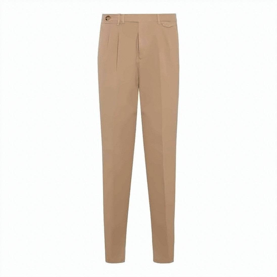 Brunello Cucinelli Straight-Fit Tailored Pants With Pleated Front And Belt Loops