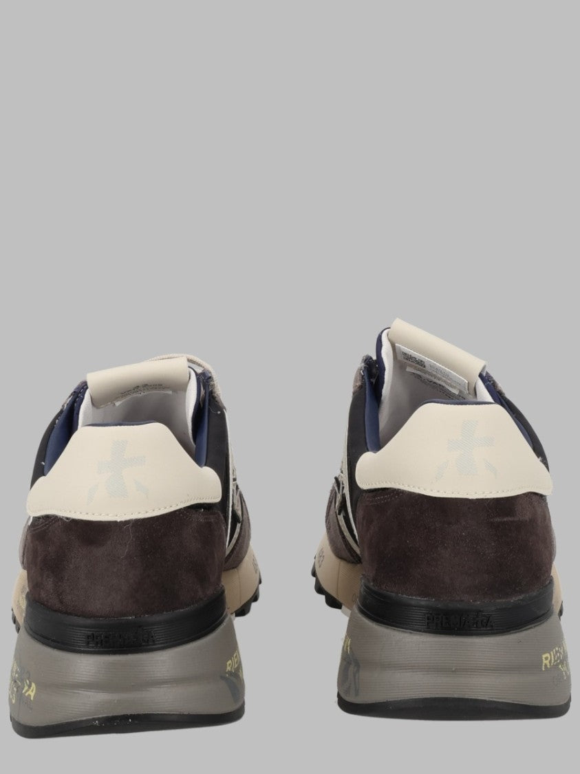 Premiata Multicolor Distressed Sole Suede-Mesh Sneakers