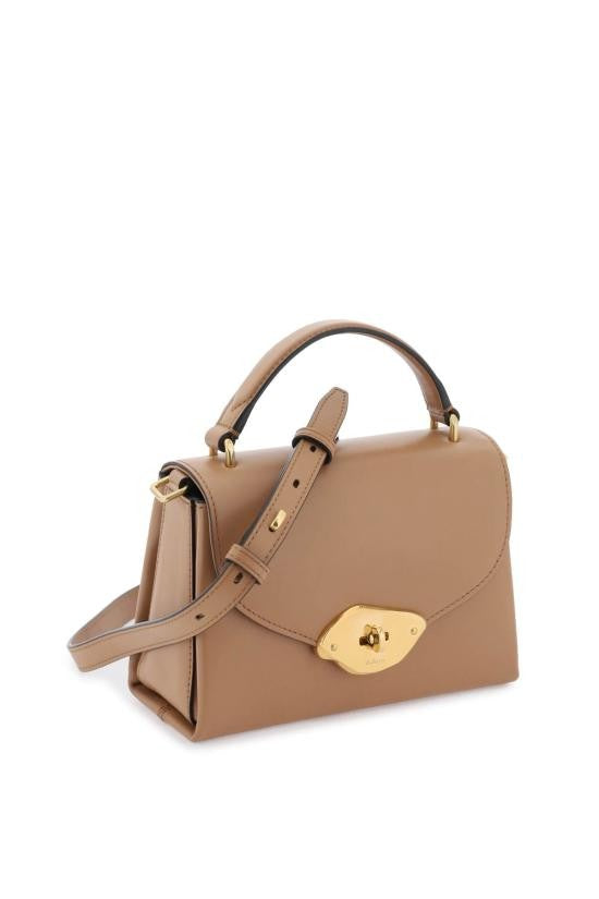 Mulberry Structured Calf Leather Handbag With Gold-Tone Turn-Lock Clasp