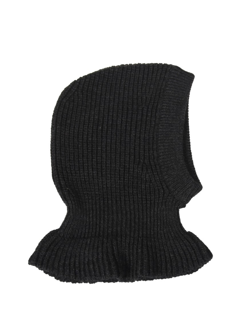 Lemaire Ribbed Black Hood Hat