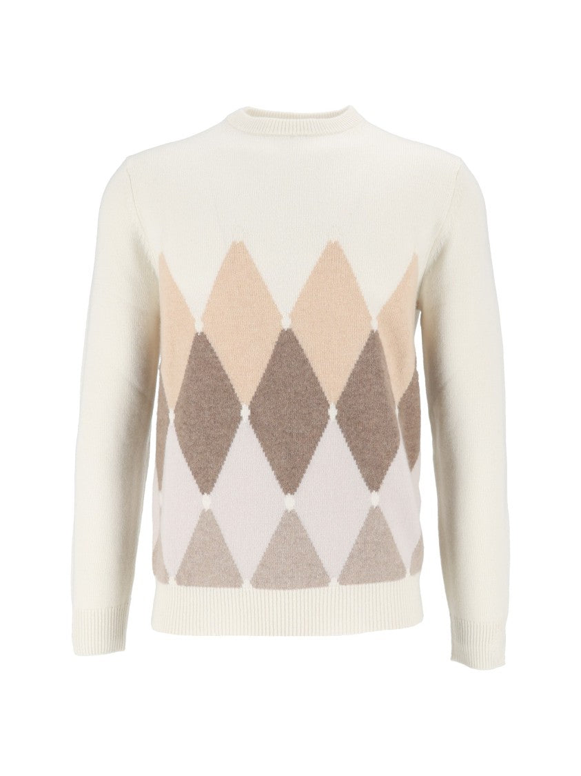 Ballantyne Argyle Cashmere Crewneck Sweater