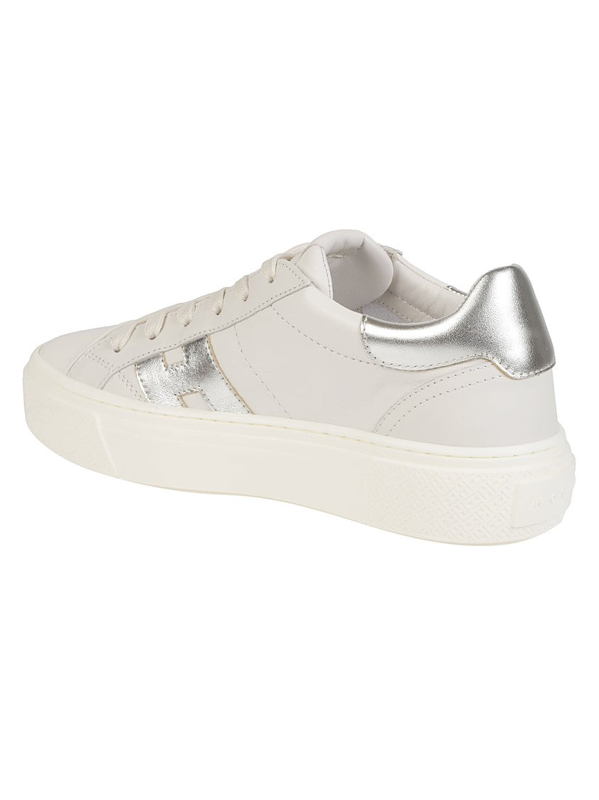 Hogan H705 Low Top Metallic Leather Sneakers