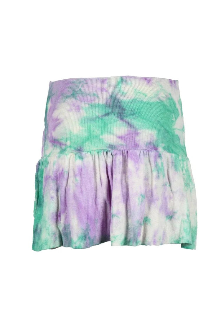 Laneus Tie-Dye Mini Skirt With Flared Hem
