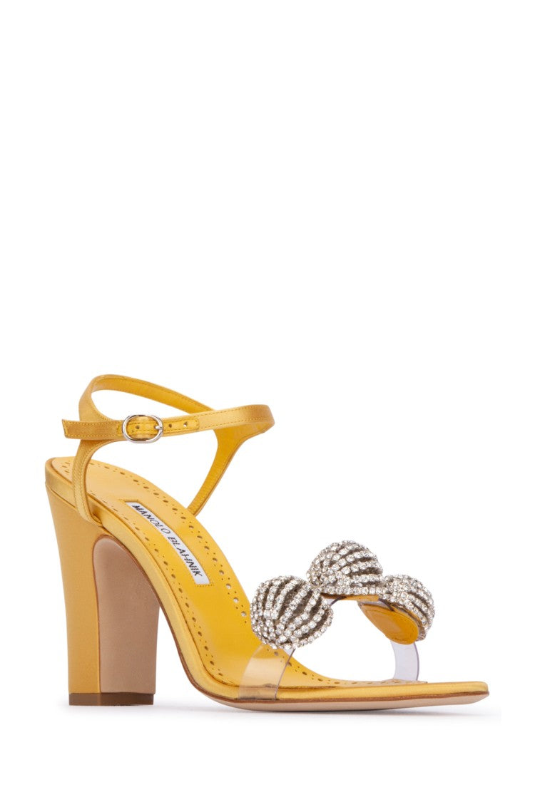 Manolo Blahnik High-Heeled Sandals With Jeweled Embellishment