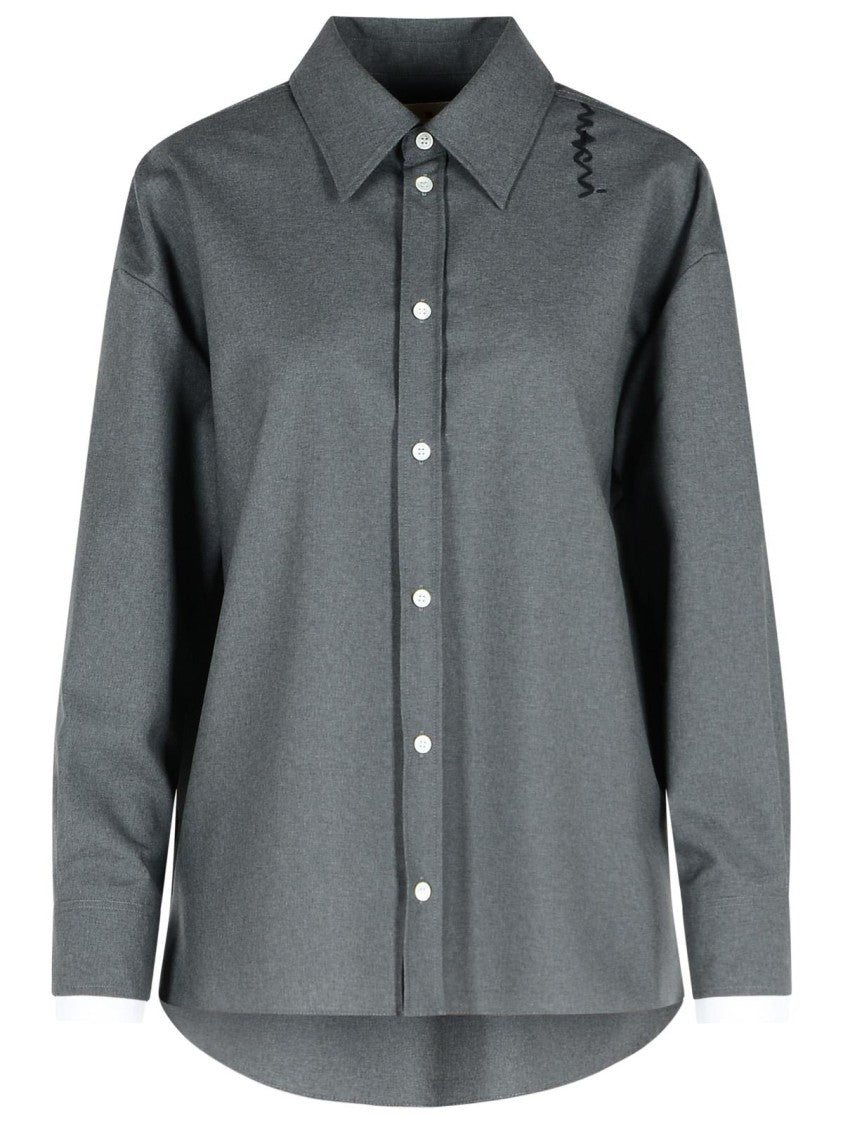 Marni Grey Virgin Wool Shirt