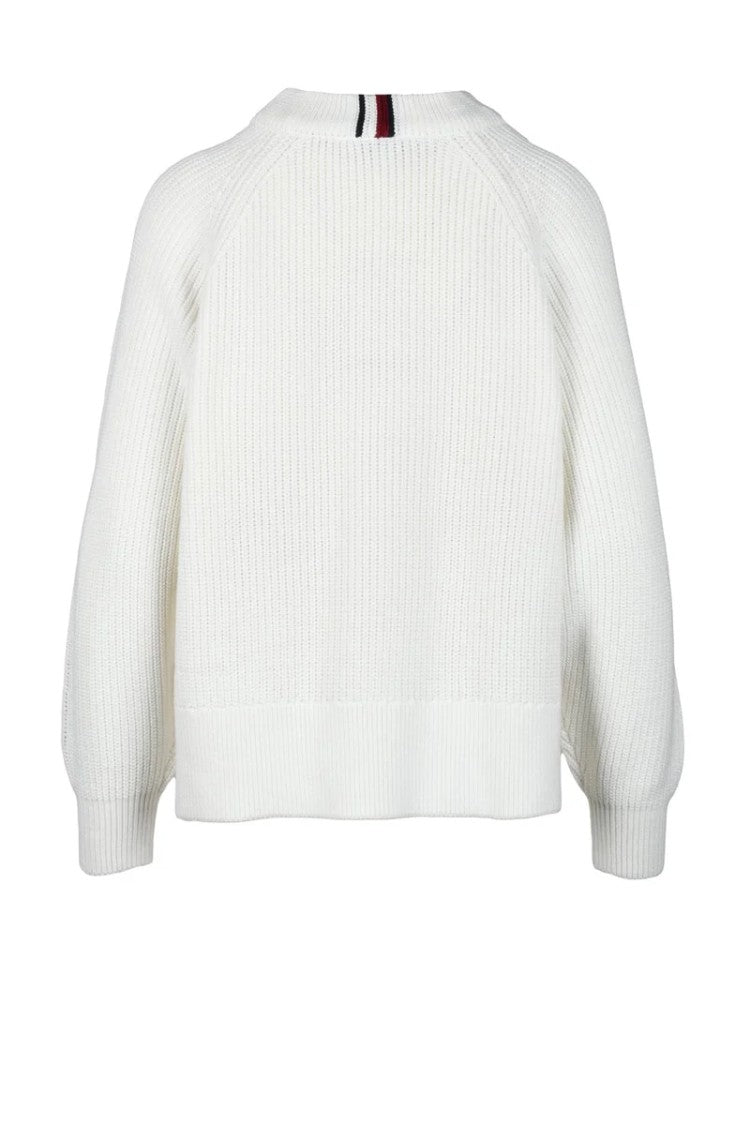 Tommy Hilfiger White Cotton Sweater