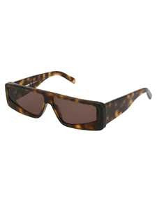 Courrèges Bold Havana Acetate Sunglasses With Rectangular Frame