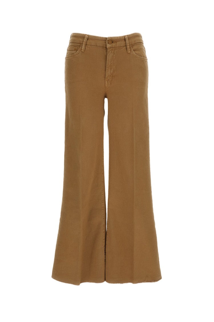 Mother High-Rise Wide-Leg Jeans With Frayed Raw-Cut Hem