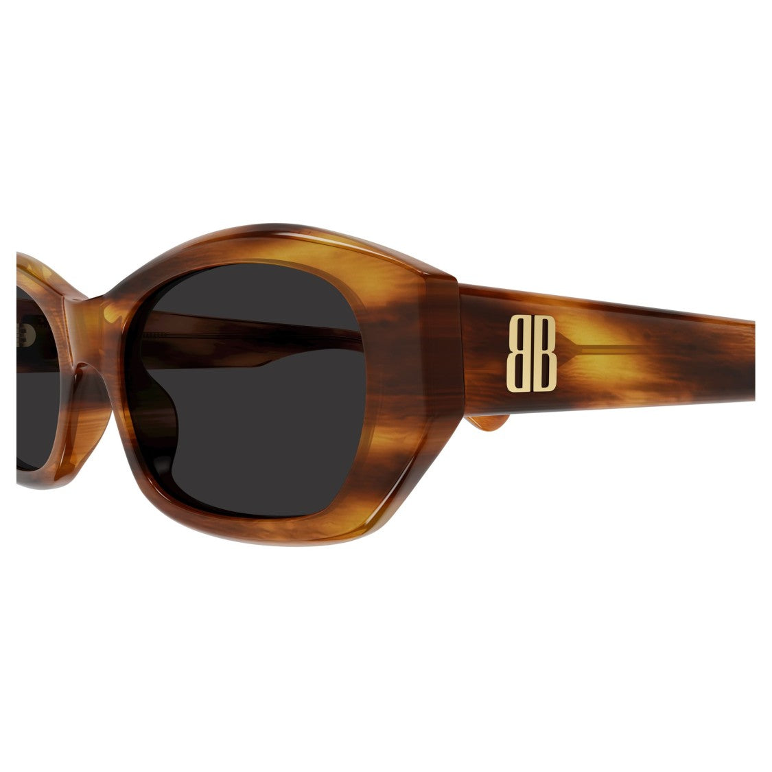 Balenciaga Rectangular Tortoiseshell Acetate Sunglasses With Double 'B' Logo