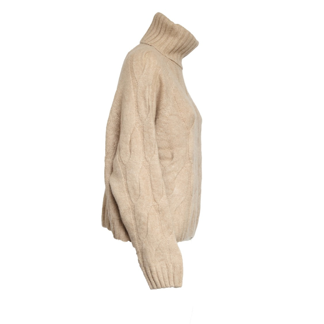 Allude Ribbed Turtleneck Sweater With Oversized Fit