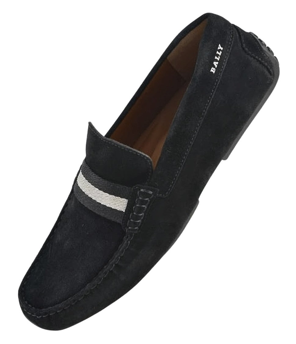 Bally Black Suede Loafer