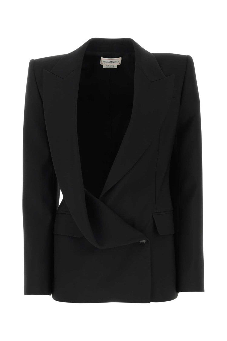 Alexander Mcqueen Black Wool Blazer