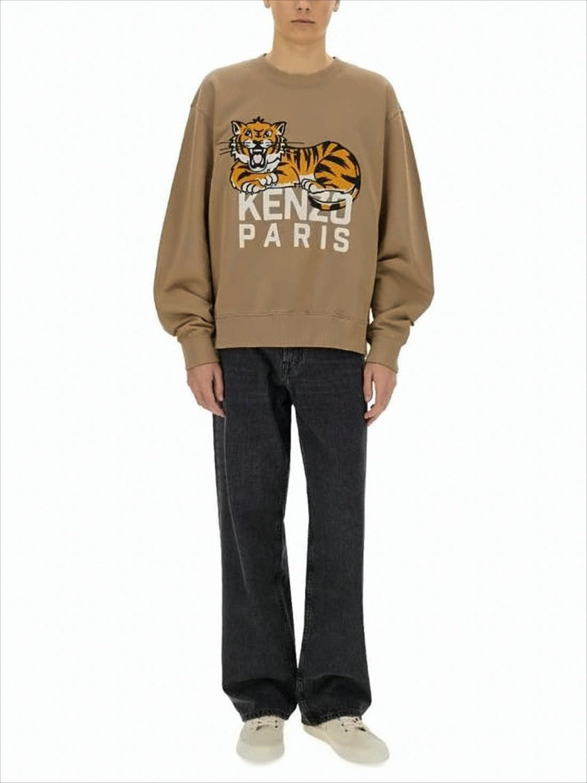 Kenzo Relaxed Fit Long-Sleeve Sweatshirt With Bold Graphic Design