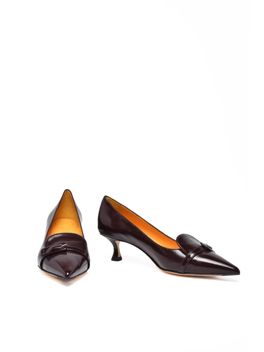 Mara Bini Chocolate Leather Pumps