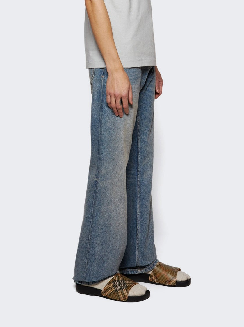 Burberry Check Dive Slides Sand