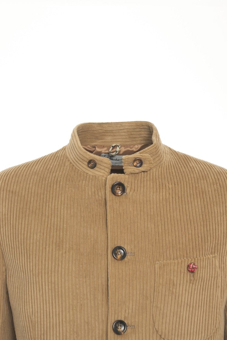 Luis Trenker Lusandro Corduroy Jacket With Stand-Up Collar And Structured Silhouette