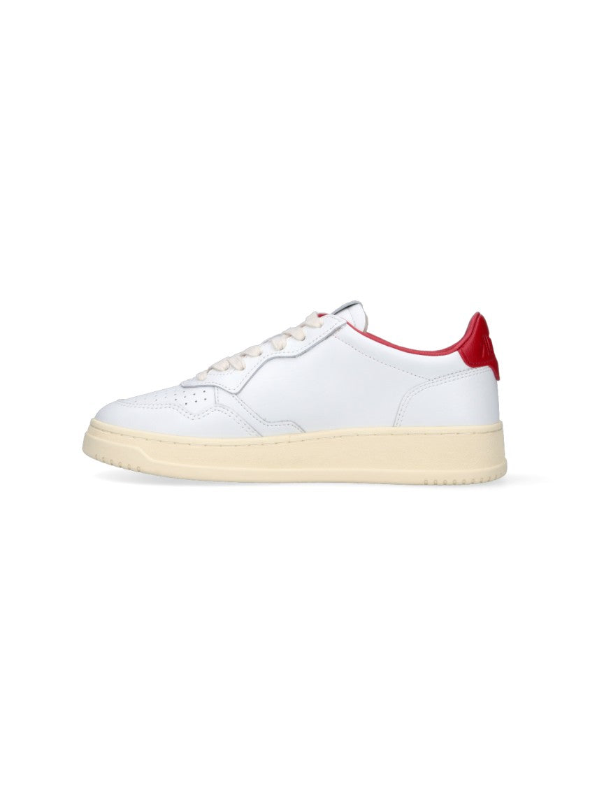 Autry White Minimalist Low Top Classic Leather Sneakers