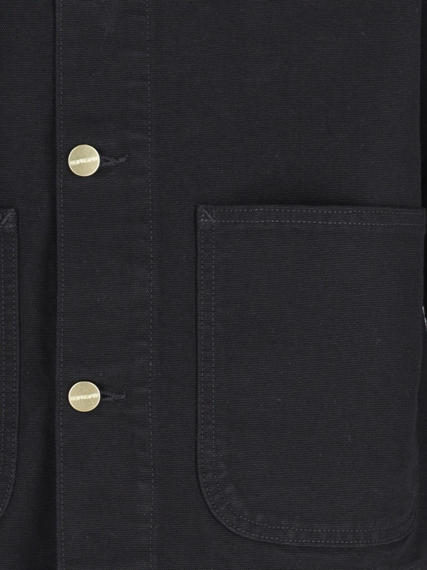 Carhartt Wip Black Michigan Cotton Shirt Jacket