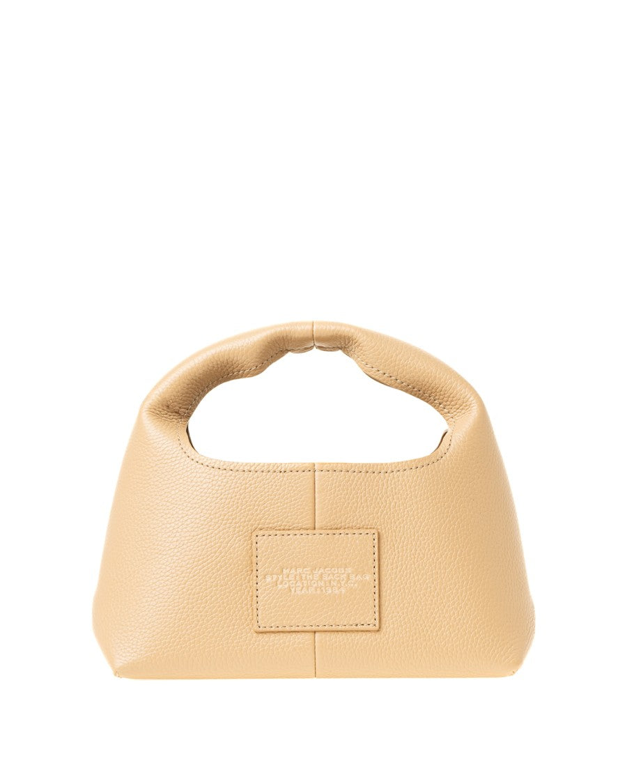 Marc Jacobs Semi-Circular Leather Handbag With Embossed Branding