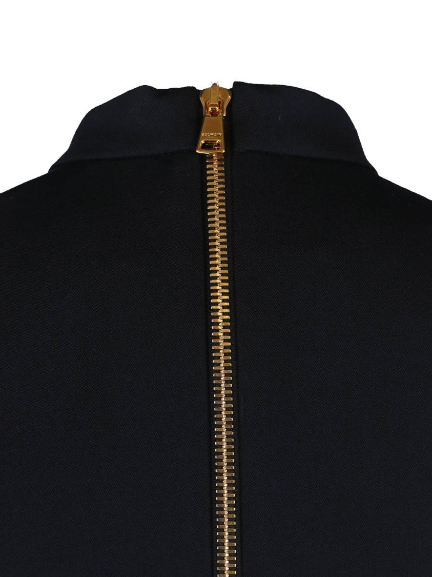 Balmain Mini Wool Dress – Black