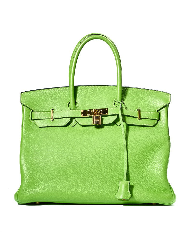 Hermès Birkin 35 Clemence Green Apple