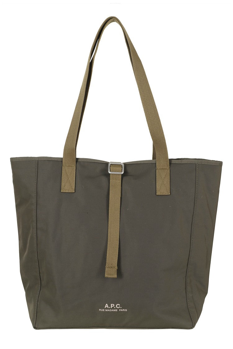 A.P.C. Green Cabas Archive Drawstring Tote Bag