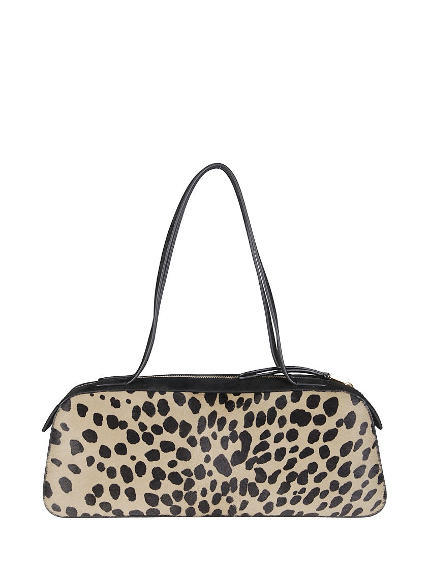 Khaite Baguette-Shaped Shoulder Bag With Spotted Calfskin And Suede Accents
