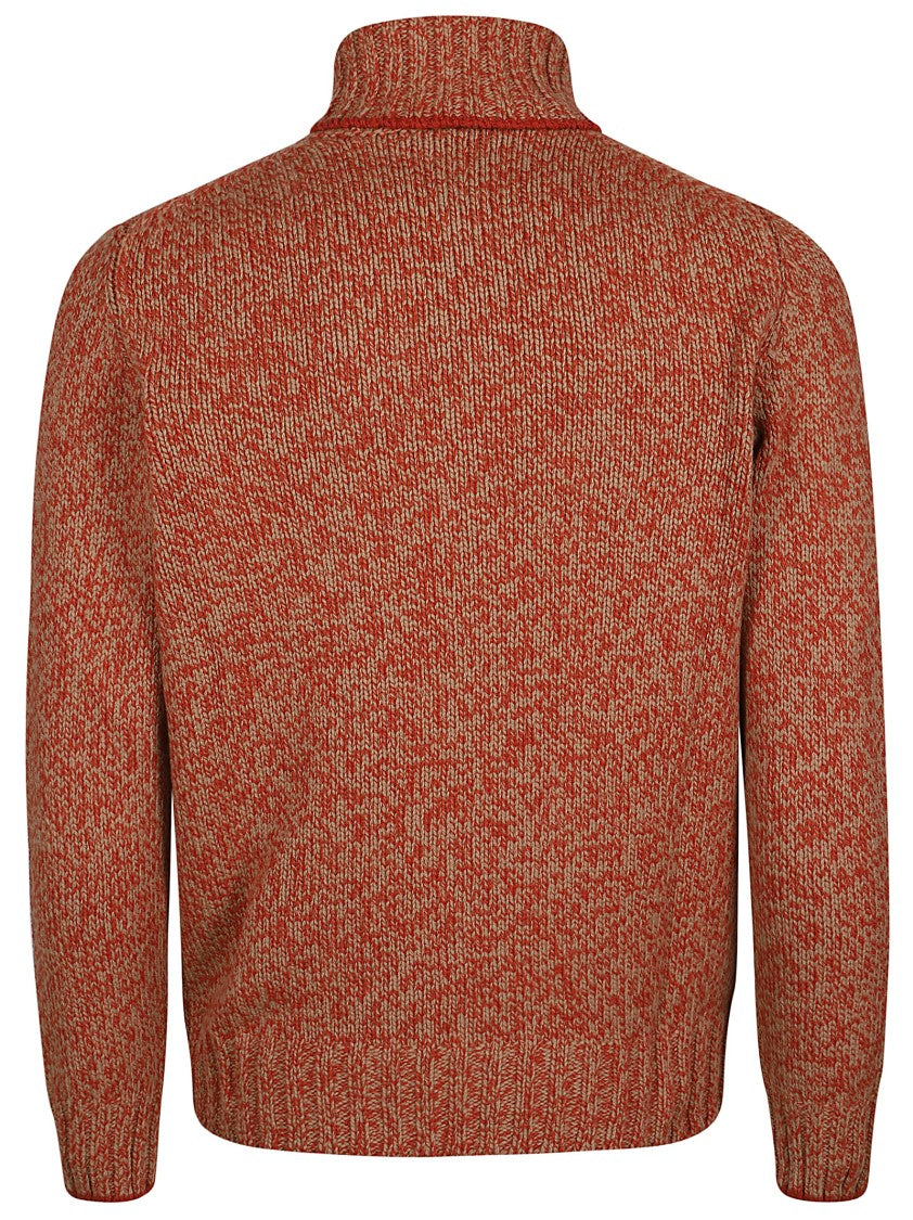 Fay Mouline Marled Virgin Wool Turtleneck