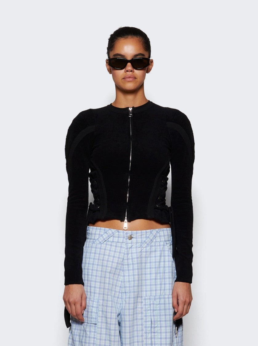 Natasha Zinko Towelled Muscle Top Black