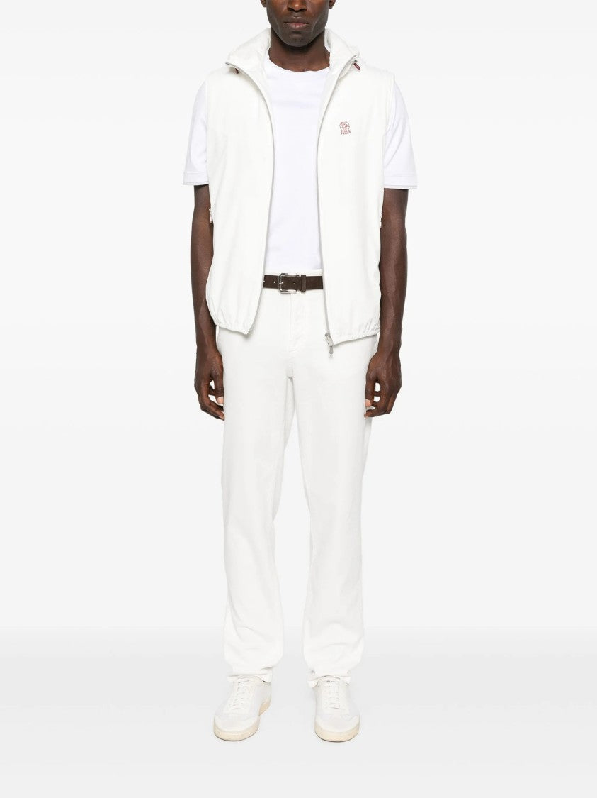 Brunello Cucinelli Relaxed-Fit White Cotton T-Shirt
