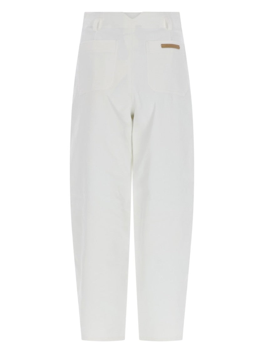 Max Mara Wide-Fit Pants With High Waist And Pleated Detailing