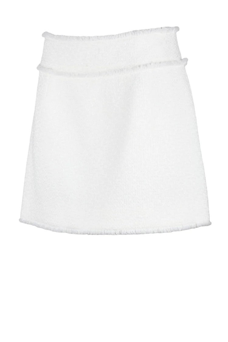 Dolce & Gabbana Bouclé Mini Skirt - White