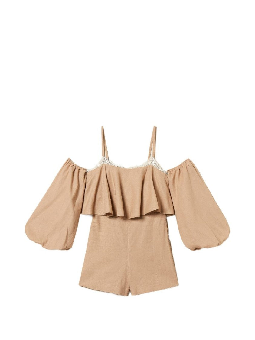 Twin-Set Beige Thin Shoulder Strap Day Dress