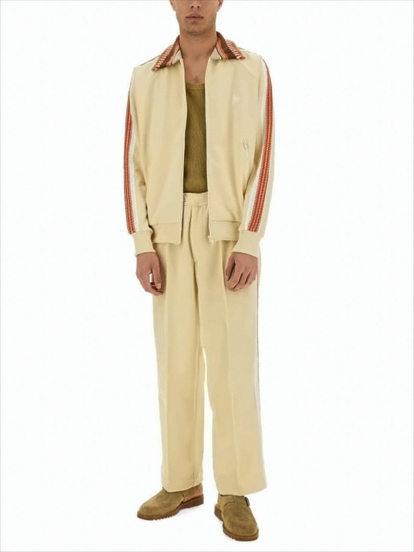Sasquatchfabrix Luxe Zip-Up Jacket With Striped Detailing