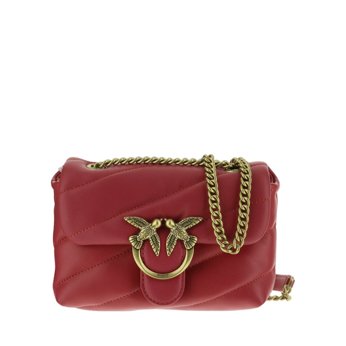 Pinko Soft Nappa Leather Shoulder Bag With Quilted Design