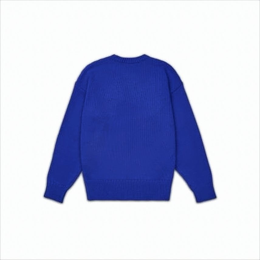 Polo Ralph Lauren Vibrant Blue Knit Sweater With Ribbed Details